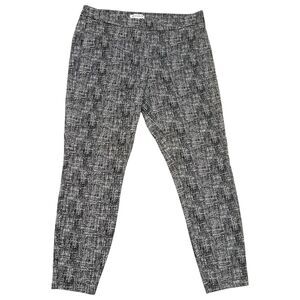 Nanette Lepore Tweed Look Pull On Ankle Pants Sz L Mob Wife Office Siren Classy